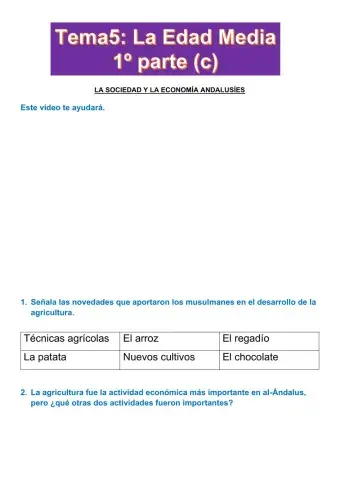 La sociedad y la economía andalusíes