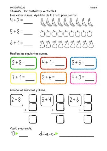 Matemáticas-Ficha 9-Sumas