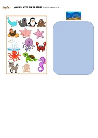 Animales que viven en el mar