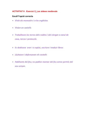 Les aldees medievals