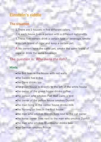 Einstein Riddle