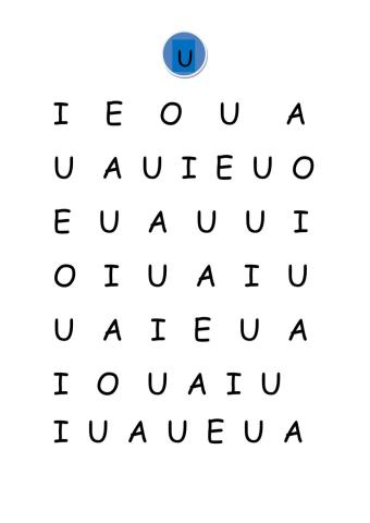 Identificar la vocal U