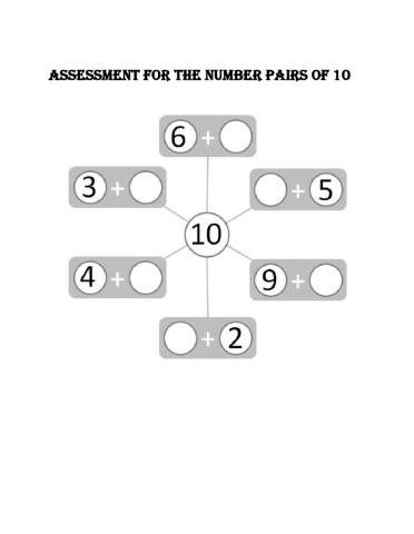 Number pairs of 10