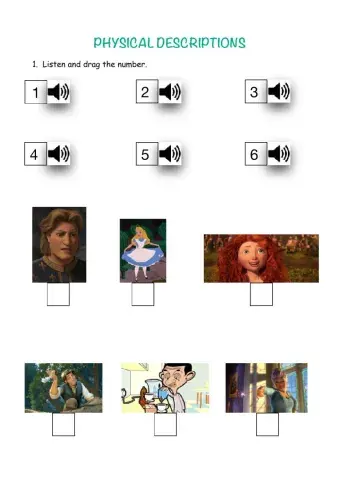 Physical descriptions: listen and drag