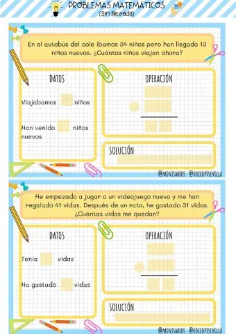 Problemas matemáticas sin llevada