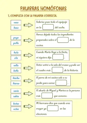 Palabras homófonas 1