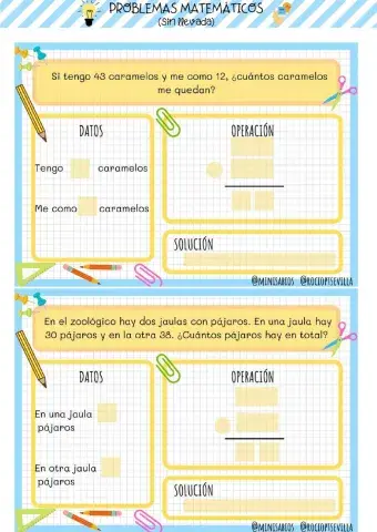 Problemas matemáticas sin llevada