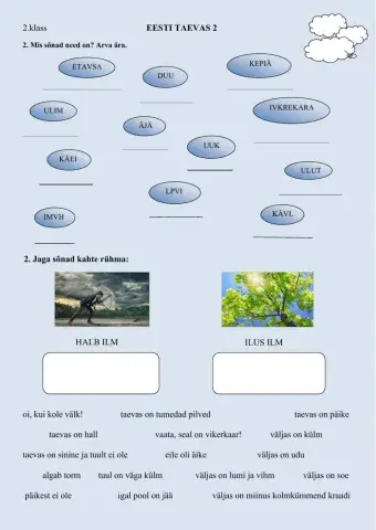 Eesti taevas 2.   2.klass