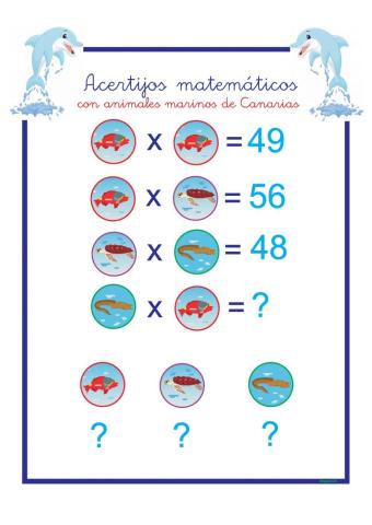 Acertijos matemáticos de Canarias multiplicar