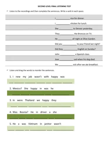 Sab - 2nd level final test