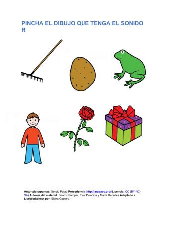 Discriminación auditiva - r - 1