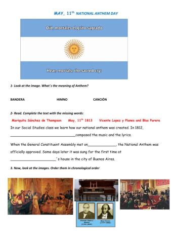 National Argentina Anthem Day May, 11th