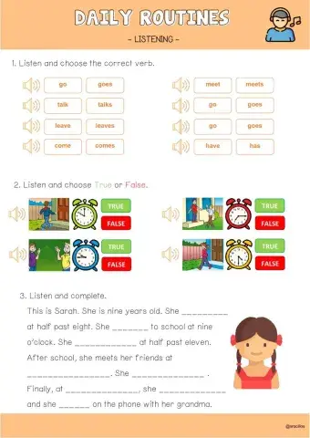 Daily routines listening