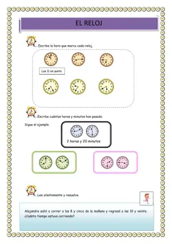 Trabajamos con el reloj analógico