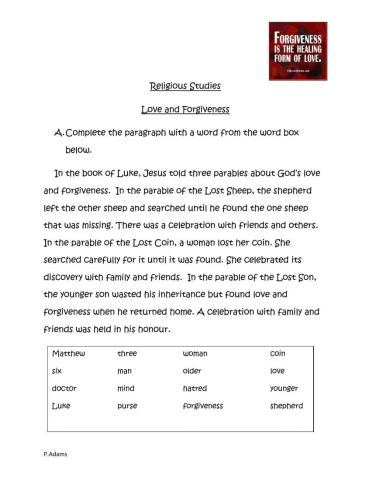 Love and Forgiveness