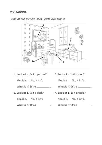 Read, choose, write.