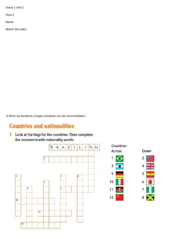 Teens1 unit 2 class 2