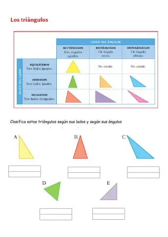 CLASIFICACIÓN DE TRIÁNGULOS