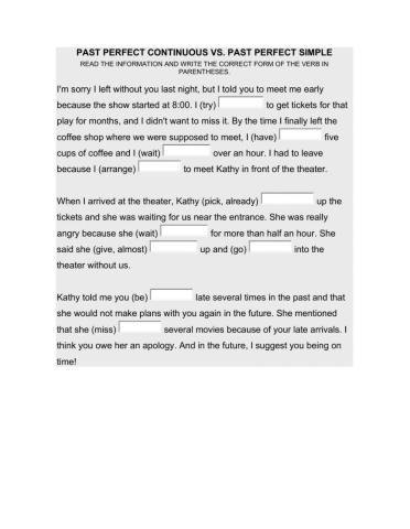 Past perfect continuous vs past perfect simple