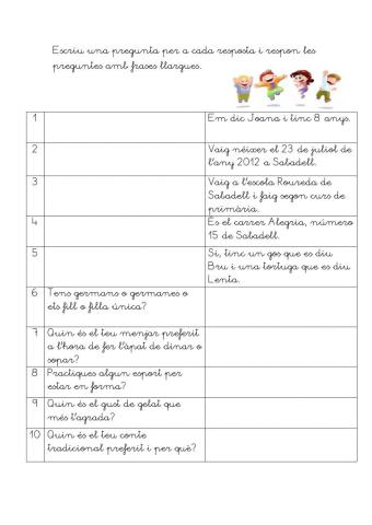 Preguntes i respostes lletra lligada