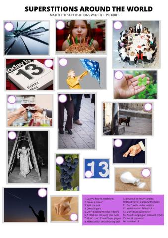 Superstitions around the world- MATCH