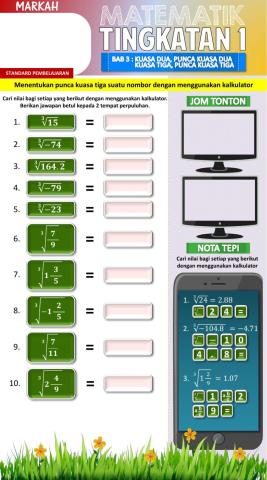 Menentukan punca kuasa tiga suatu nombor dengan menggunakan kalkulator