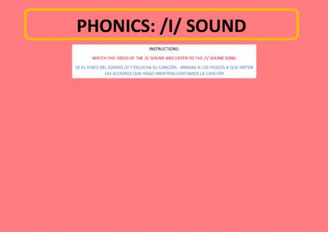 Phonic i sound