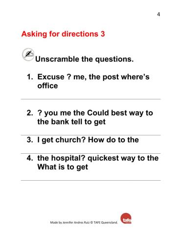 Asking for directions 3