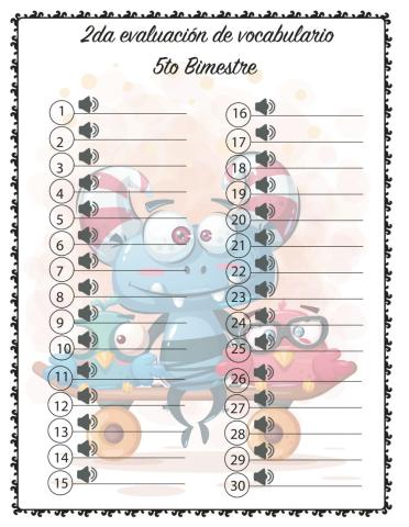 Dictado de palabras uso de la ll-y-x