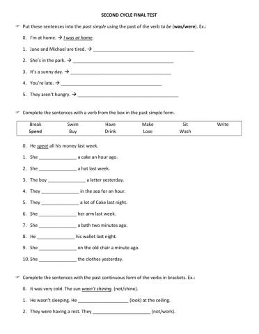 2nd Cycle final test - Sab