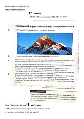 Human impact on nature