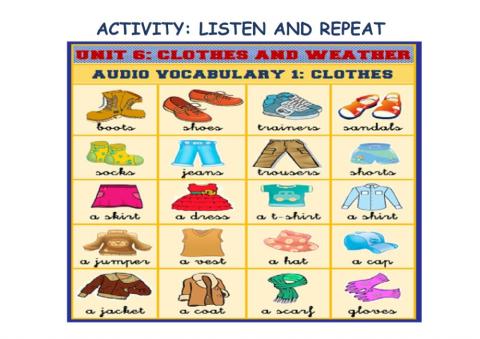 Clothes vocabulary