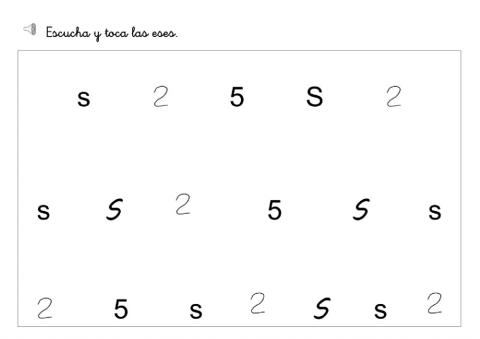 Escucha y toca las eses
