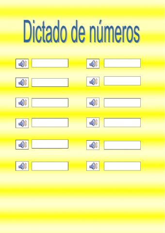 Dictado de números