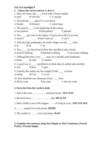 Exit test Spotlight 8