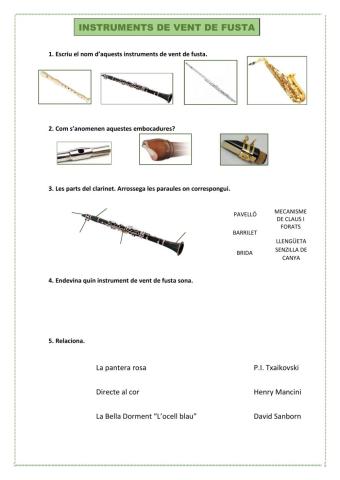 Els instruments de vent de fusta-El ritme de negra amb punt i corxera