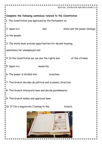 The Spanish Constitution and branches