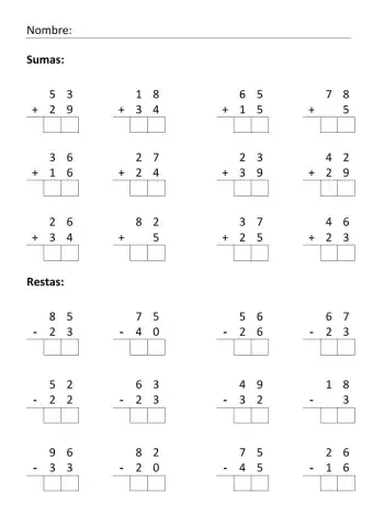Sumas y restas 2