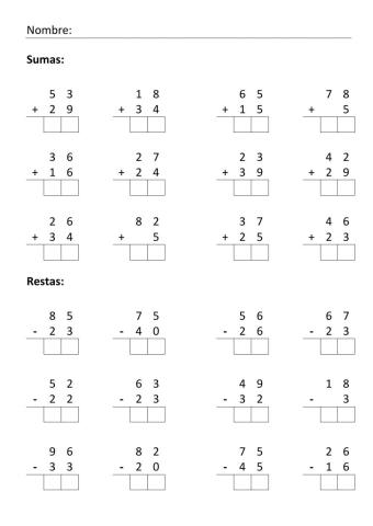 Sumas y restas 2