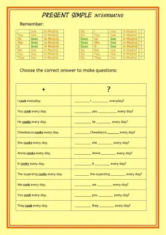 Present Simple Interrogative