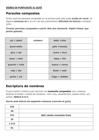 Signes de puntuació: el guió