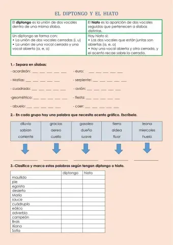 Diptongos e hiatos