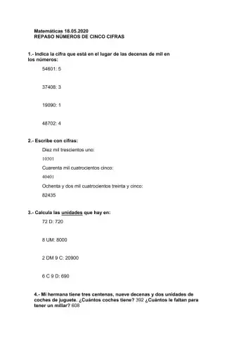 Números de cinco cifras