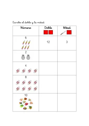 Doble y mitad