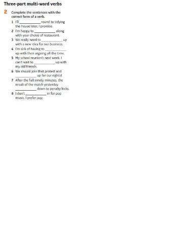 Three-part multi-word verbs