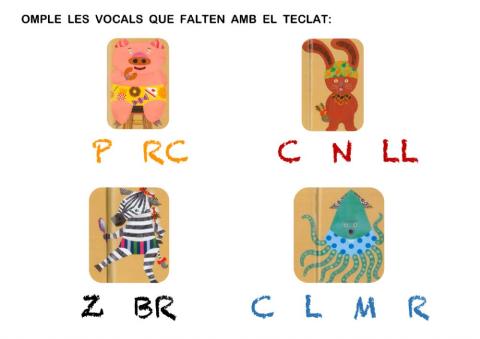 Omplir vocals calçotets