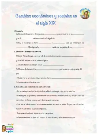 Sociales. Cambios sociales y económicos en el s. XIX