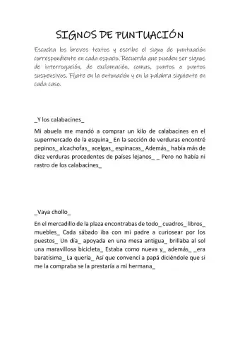 Signos de puntuación