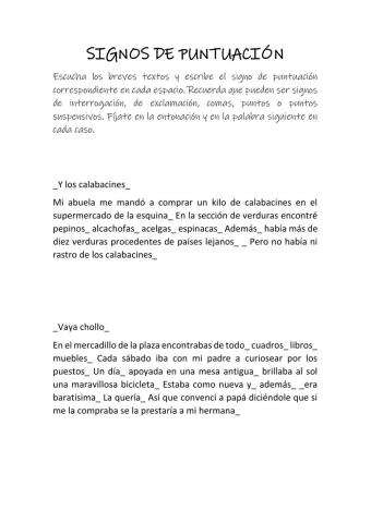Signos de puntuación