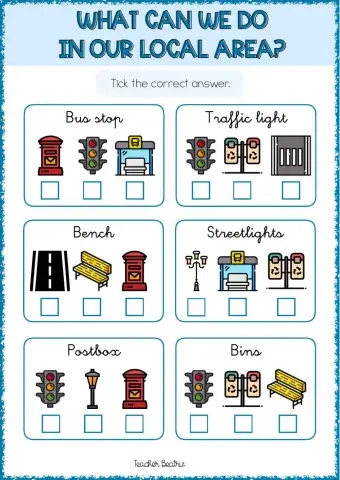 What things can we find in the street?